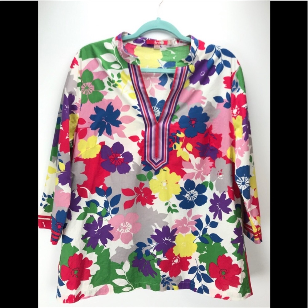 Boden Floral Top Size 14